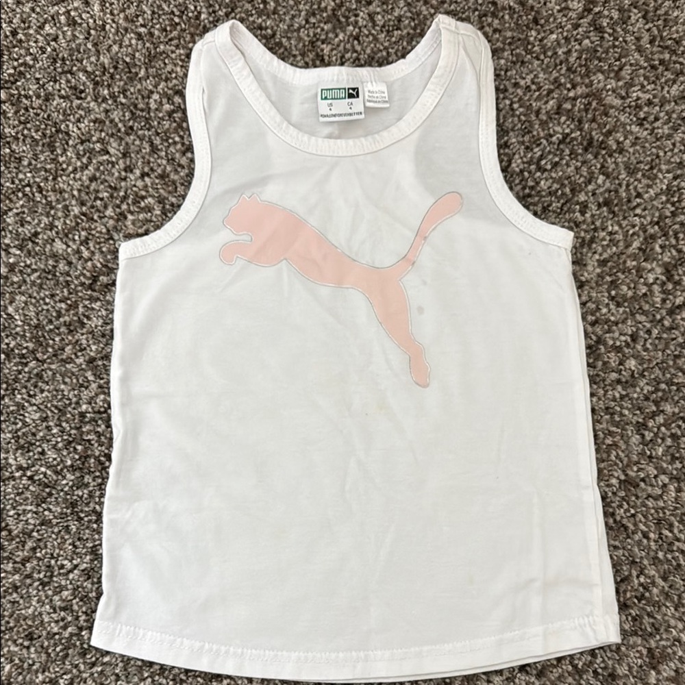 Puma Kids White Tank Top